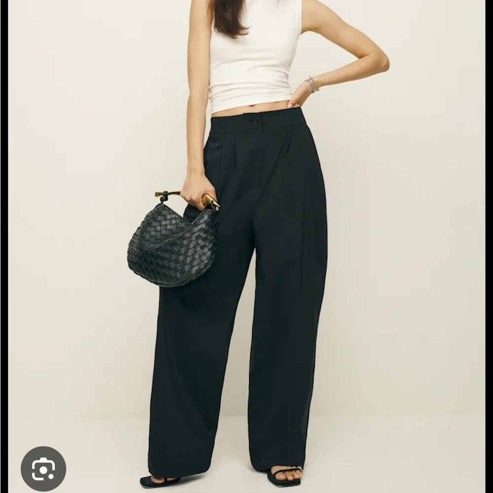 Reformation Black Danielle Oversized Pants